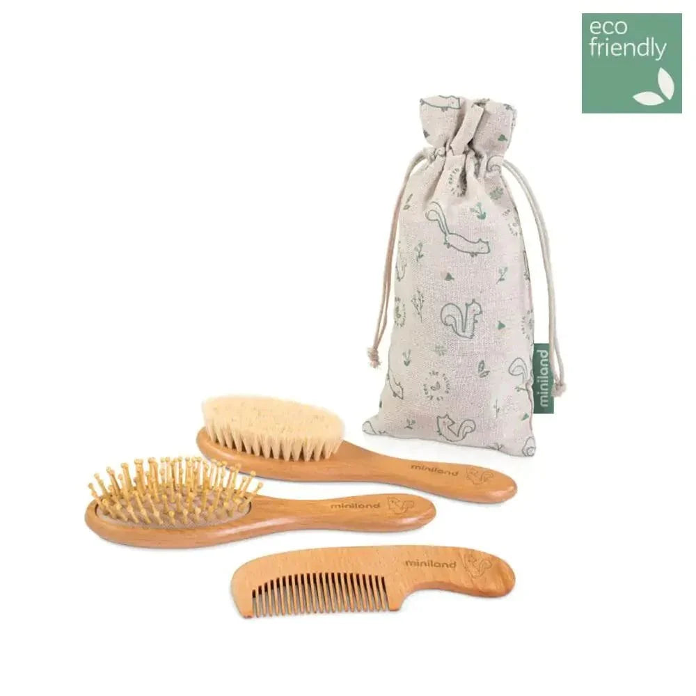 Set de peines de madera natur haircare chip Miniland