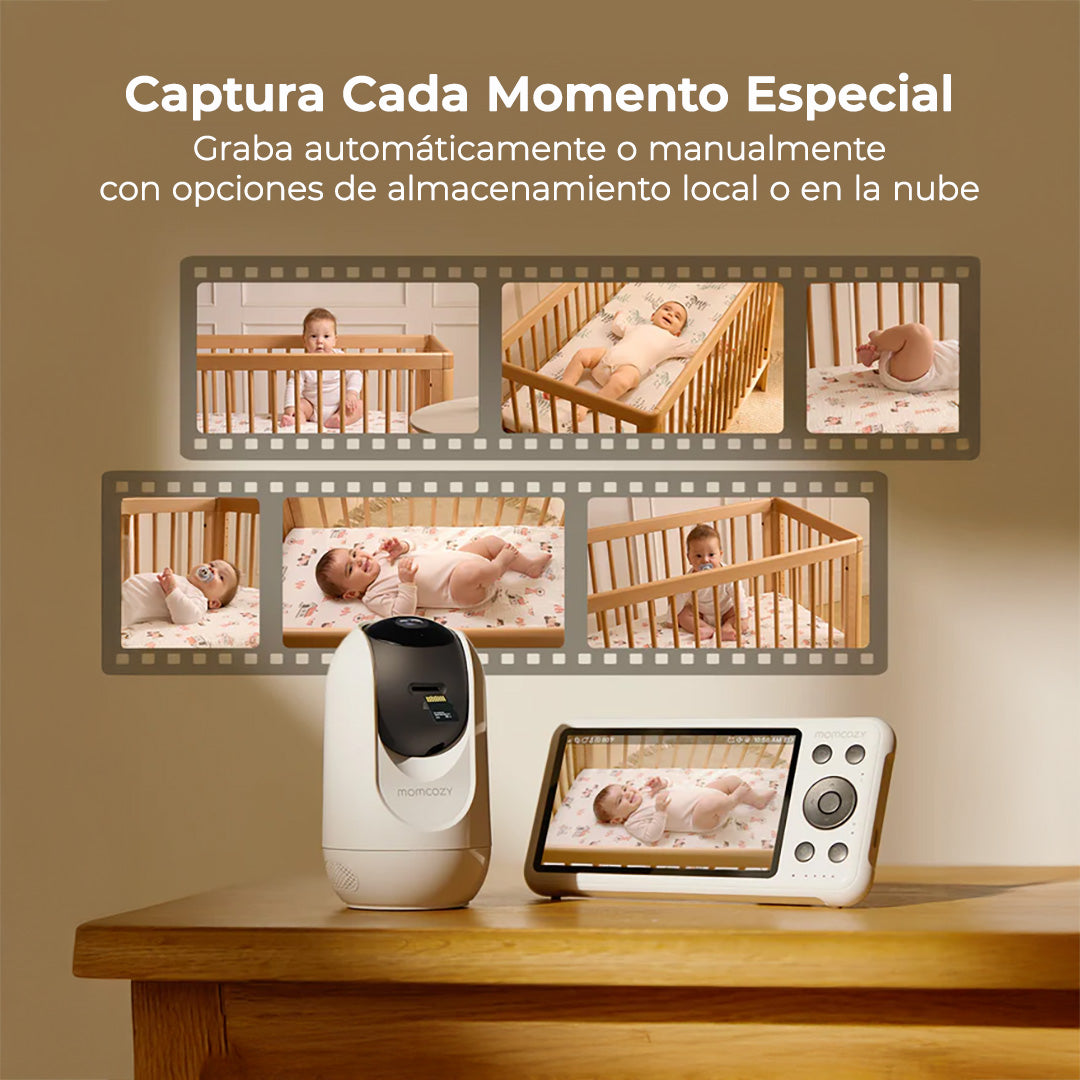 Monitor de Bebe Full HD Wi-Fi 5" Momcozy