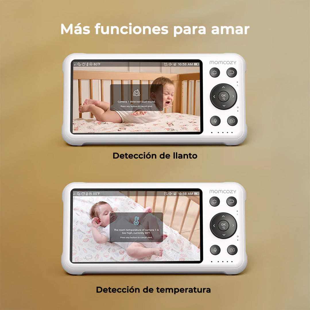 Monitor de Bebe Full HD Wi-Fi 5" Momcozy