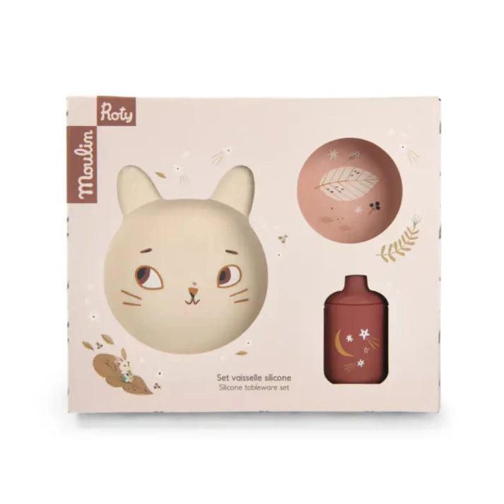Set vajilla silicona Après la Pluie Moulin Roty