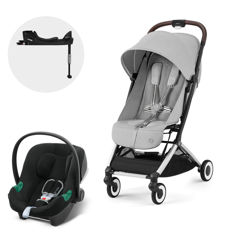 Travel System Orfeo + Aton B2 + Silver Fog Grey Cybex