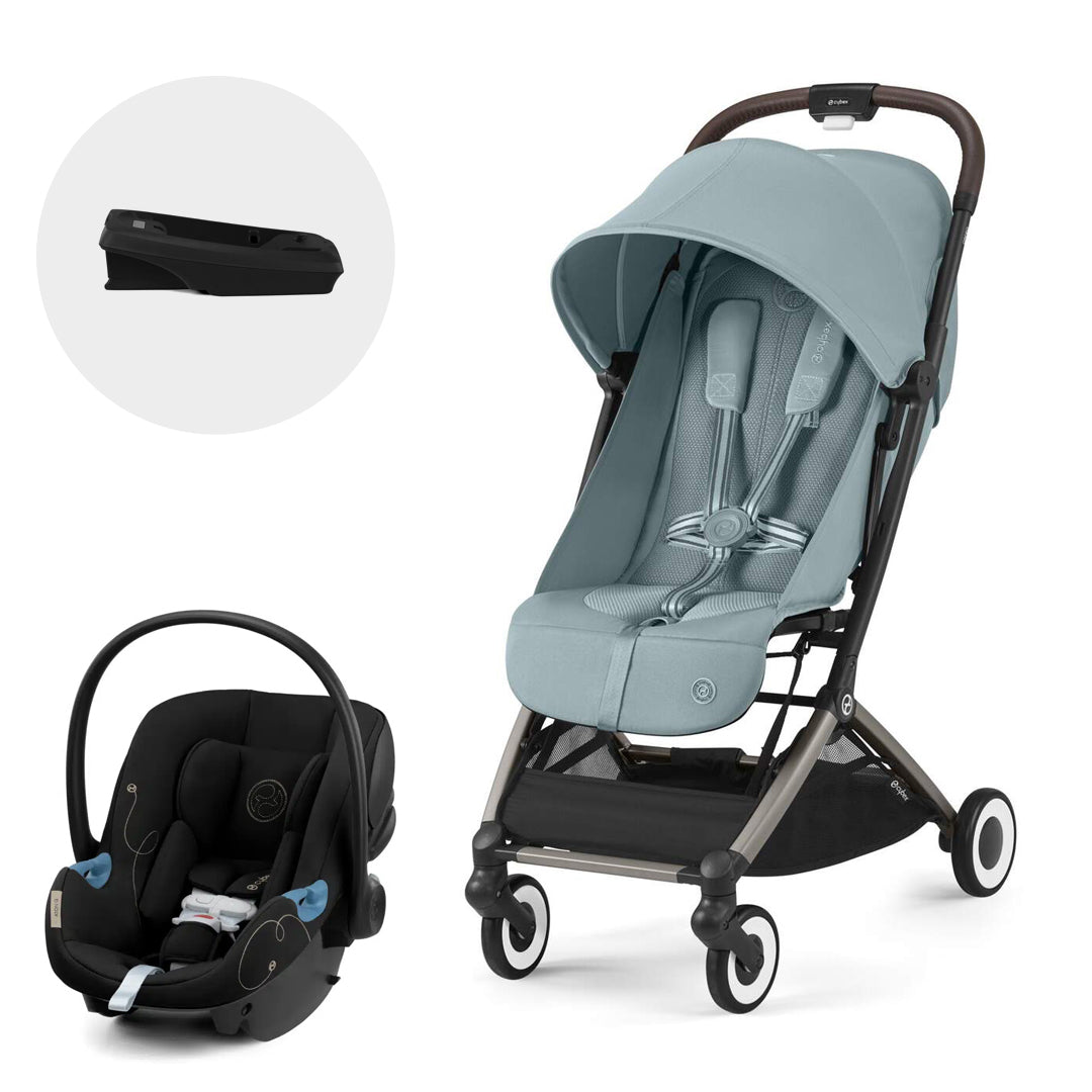 Travel System Orfeo + Aton G + Base Stormy Blue Cybex