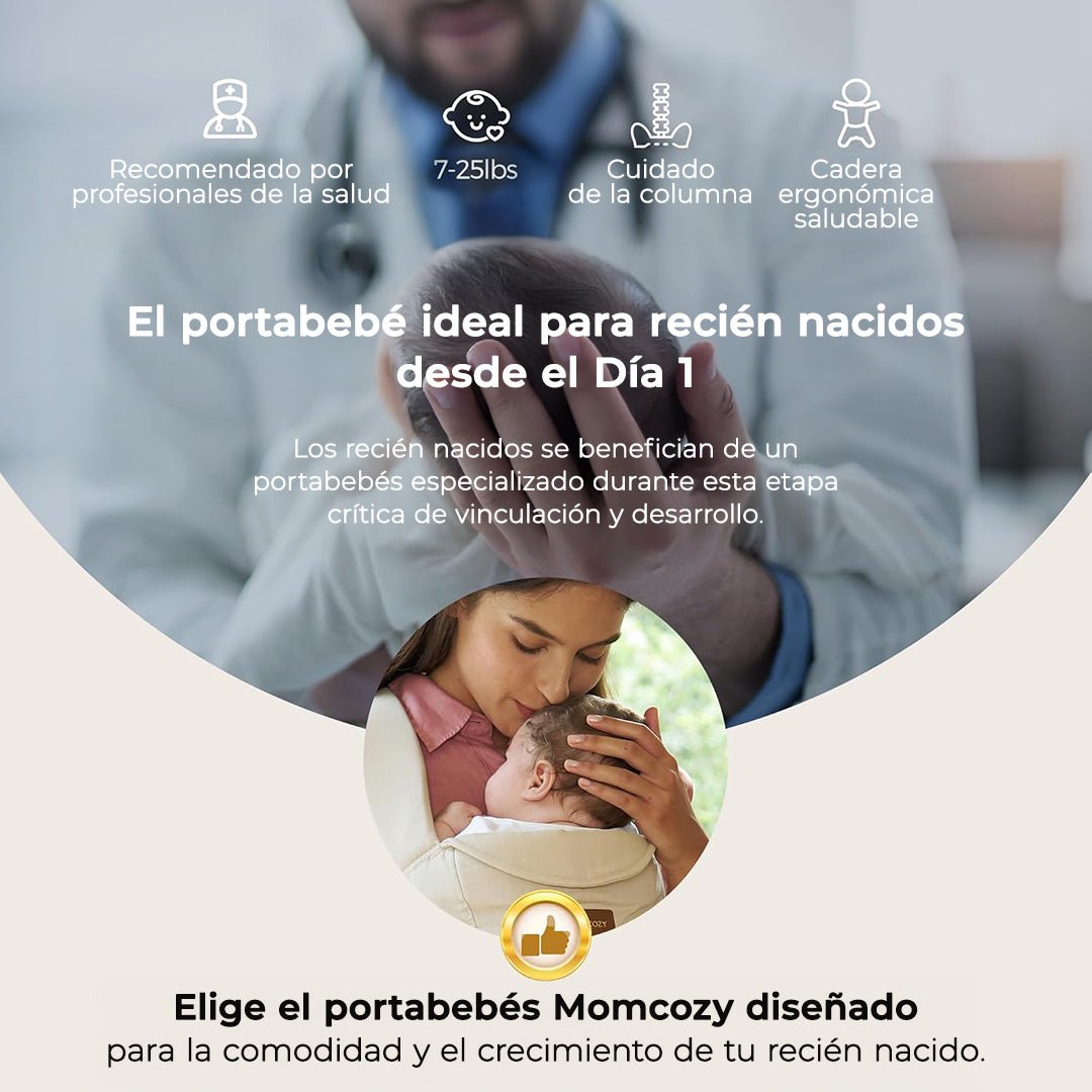 Portabebé Ergonómico WeeSnug para Recién Nacido Negro Momcozy