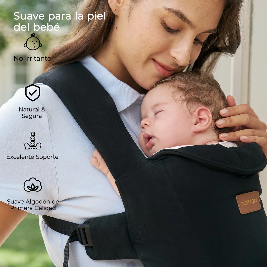 Portabebé Ergonómico WeeSnug para Recién Nacido Khaki Momcozy