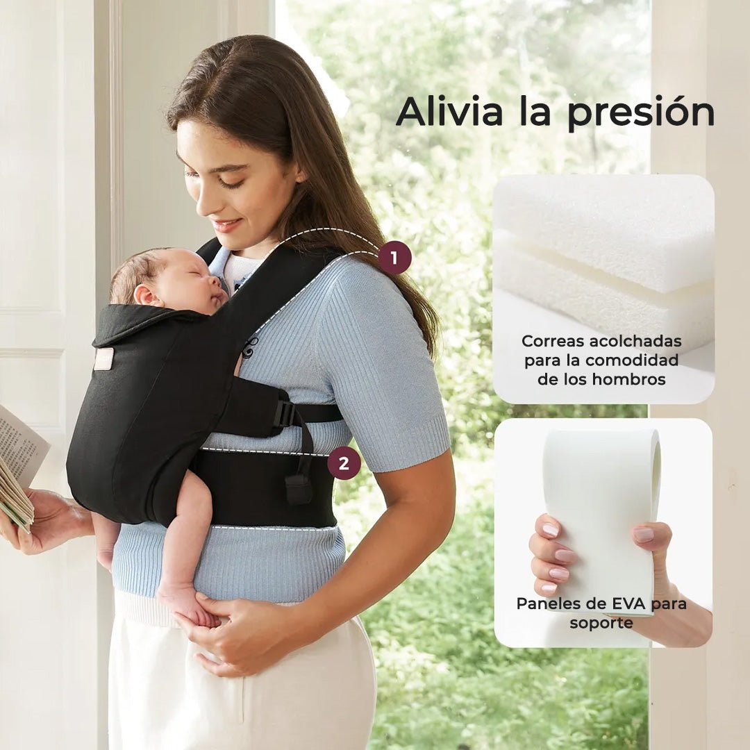 Portabebé Ergonómico WeeSnug para Recién Nacido Khaki Momcozy