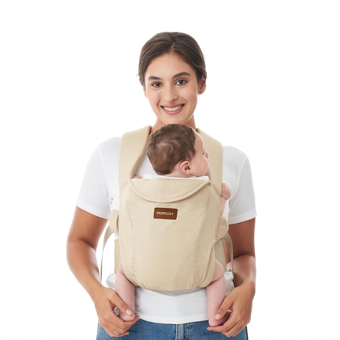Portabebé Ergonómico WeeSnug para Recién Nacido Khaki Momcozy