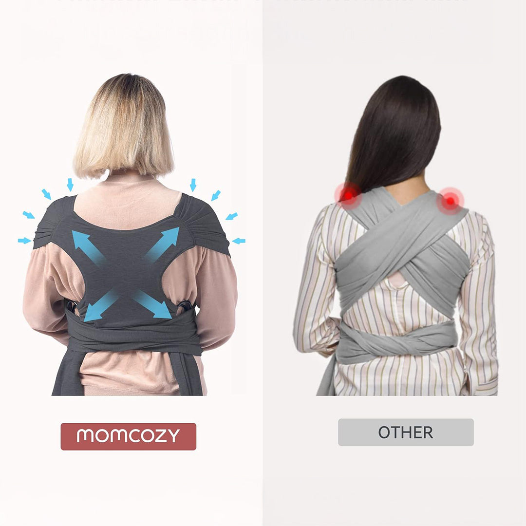 Fular portabebé Gris Oscuro Momcozy