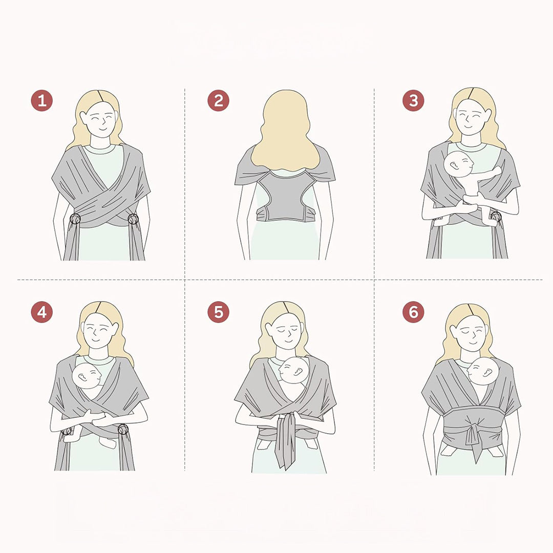 Fular portabebé Gris Oscuro Momcozy