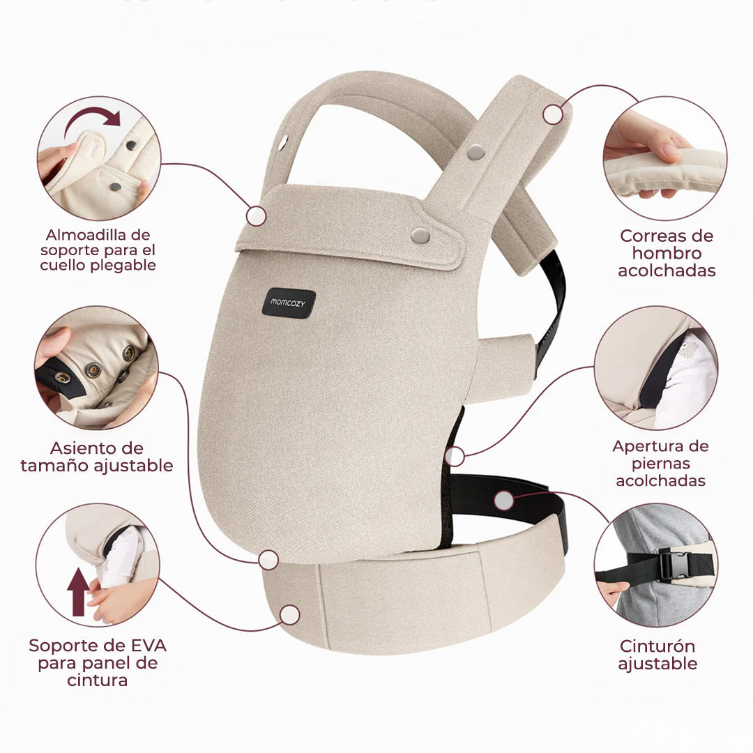 Portabebé 3 en 1 Khaki Momcozy