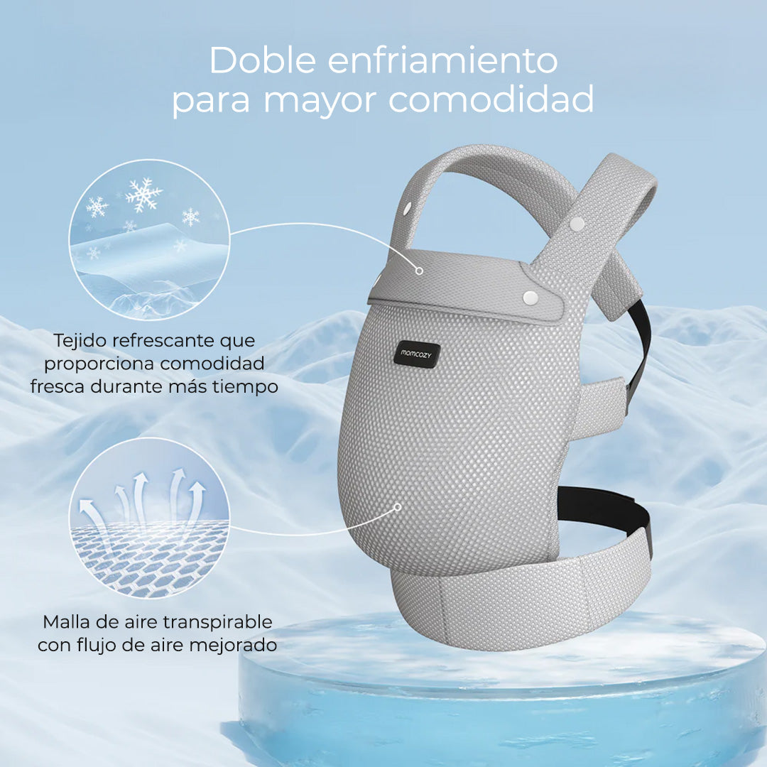 Portabebé 3 en 1 Air Mesh-Grey Momcozy