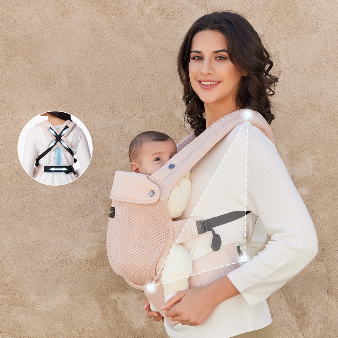 Portabebé 3 en 1 Air Mesh-Pink Momcozy