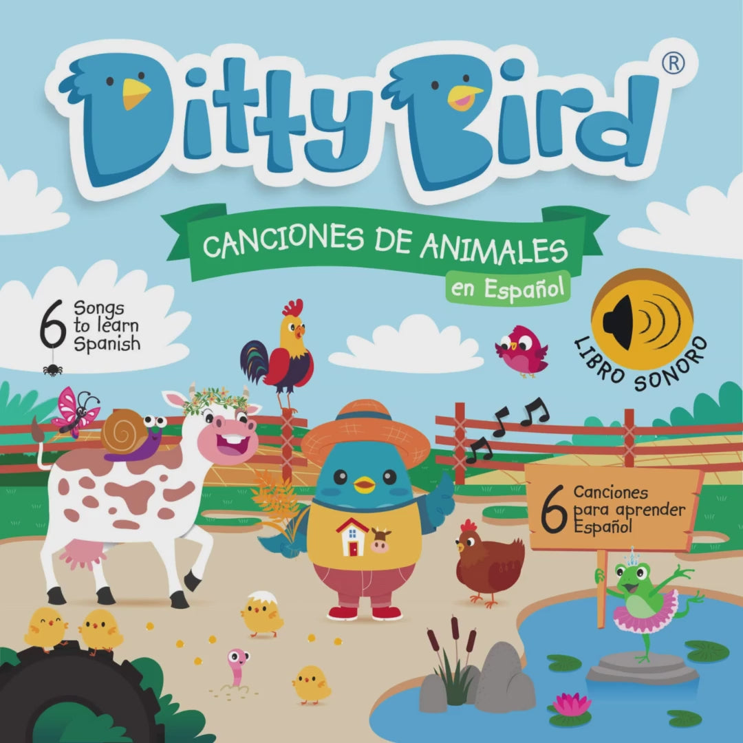 Libro Interactivo Canciones de Animales en español Ditty Bird