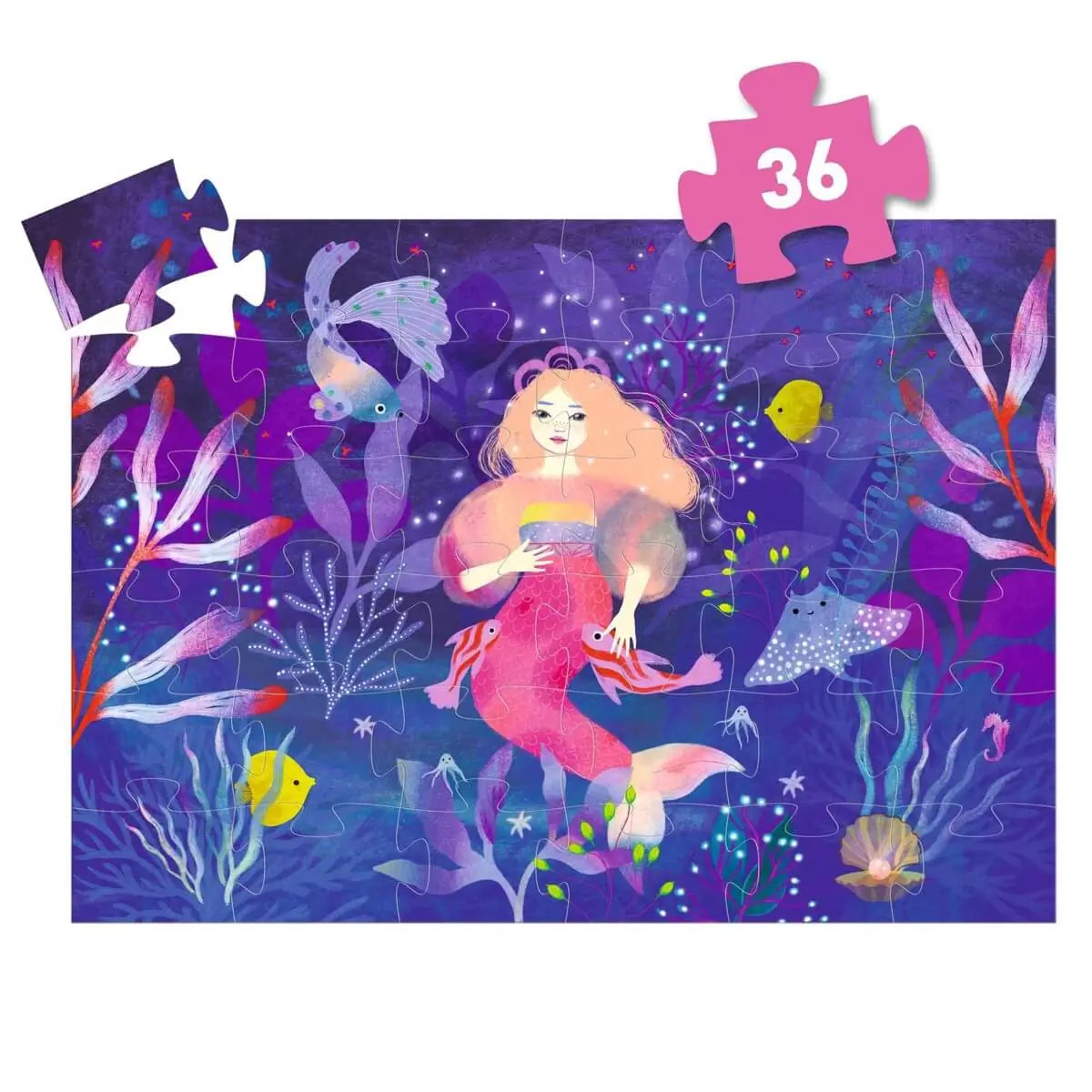 Puzzle Ella, la sirena 36 piezas Djeco