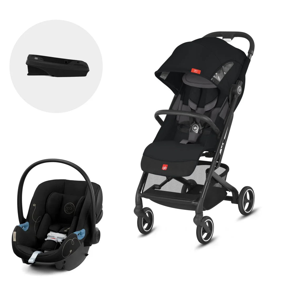 Coche Travel System Qbit Ac Black + Aton S2 + Base