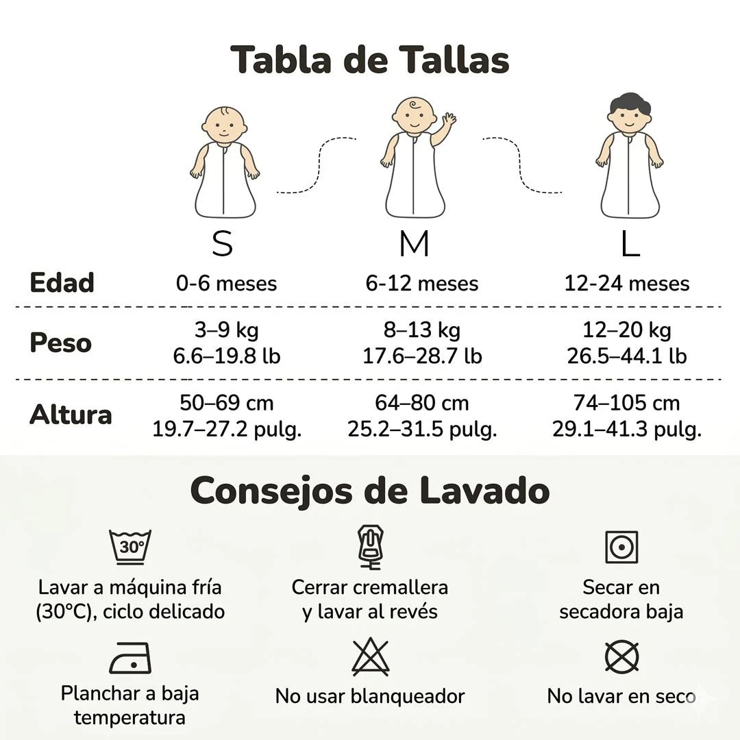Saquito de dormir para bebé 1.5 TOG Rosa Talla M Momcozy