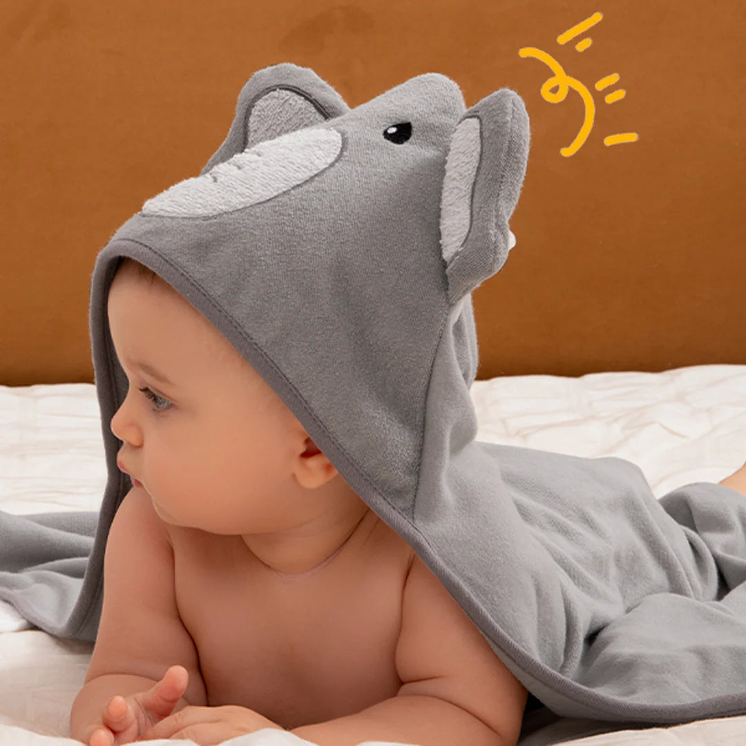 Set de toalla con capucha y Toallitas para el baño Momcozy