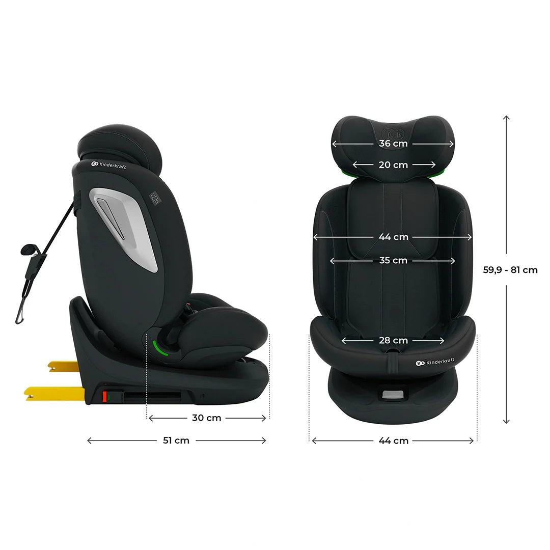 Silla de Auto Todo en Una I-GROW i-size Plus Negro Kinderkraft