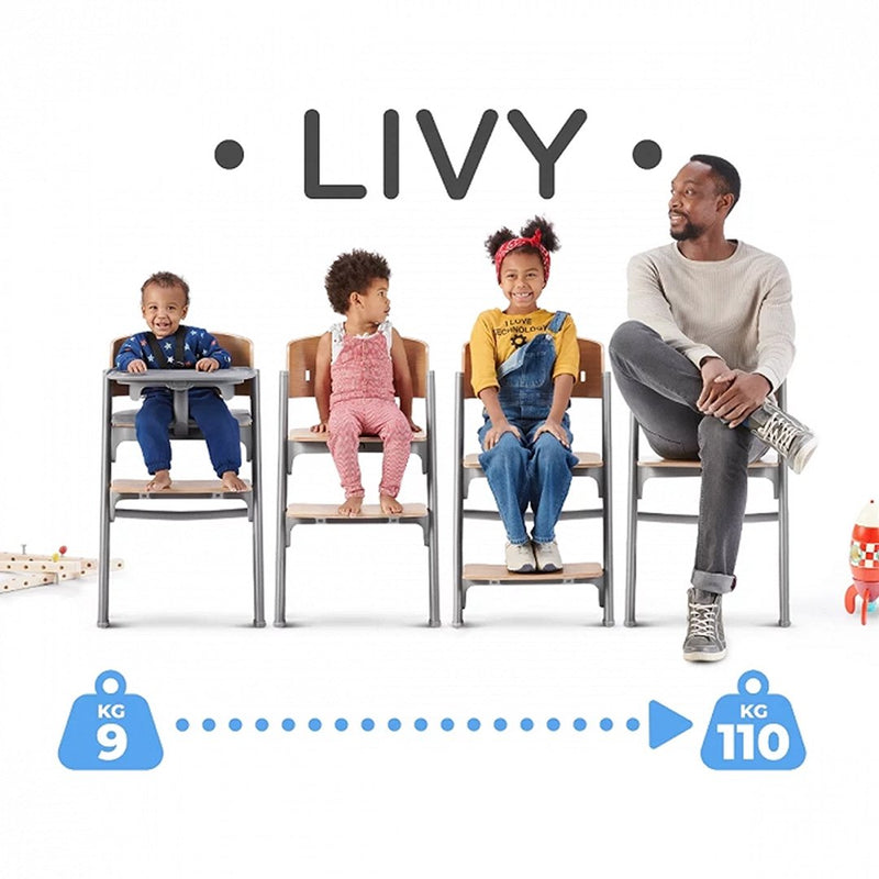 Silla de comer evolutiva Livy con mecedora Calmee Kinderkraft    - MiniNuts expertos en coches y sillas de auto para bebé