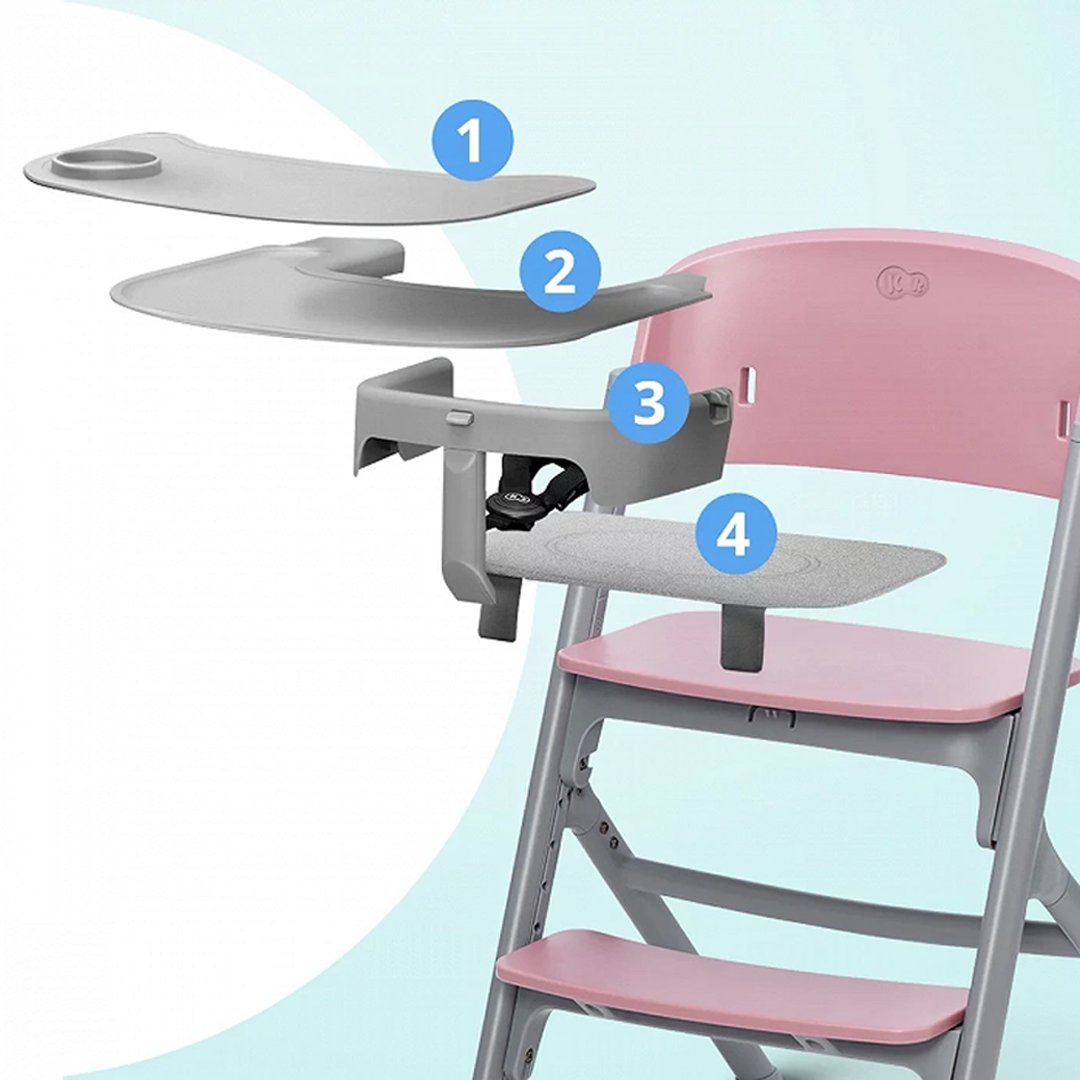 Silla de comer evolutiva Livy Aster Pink KinderKraft