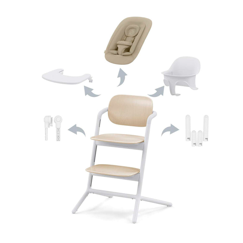 Silla de Comer Evolutiva Lemo 4 en 1 Sand White Cybex