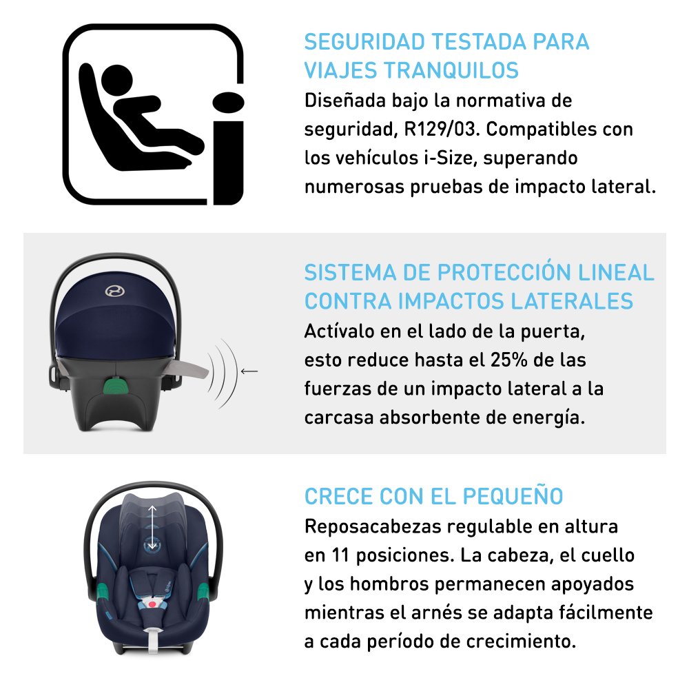 Silla de auto Nido Aton S2 + Base One i-size Cybex