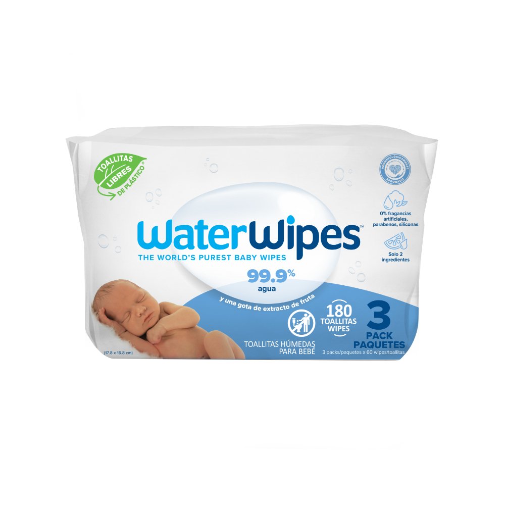 Toallitas húmedas WaterWipes Biodegradables 3x60 uns