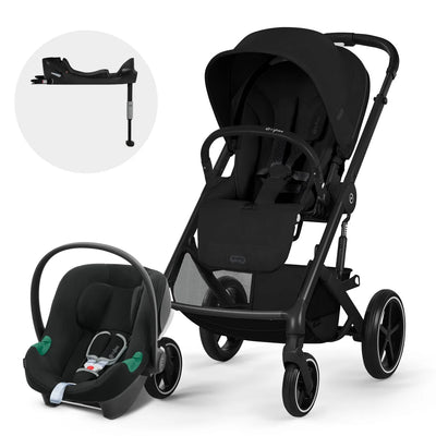 Travel System Balios S Lux Black Moon Black (2026) + Aton B2 + Base Cybex