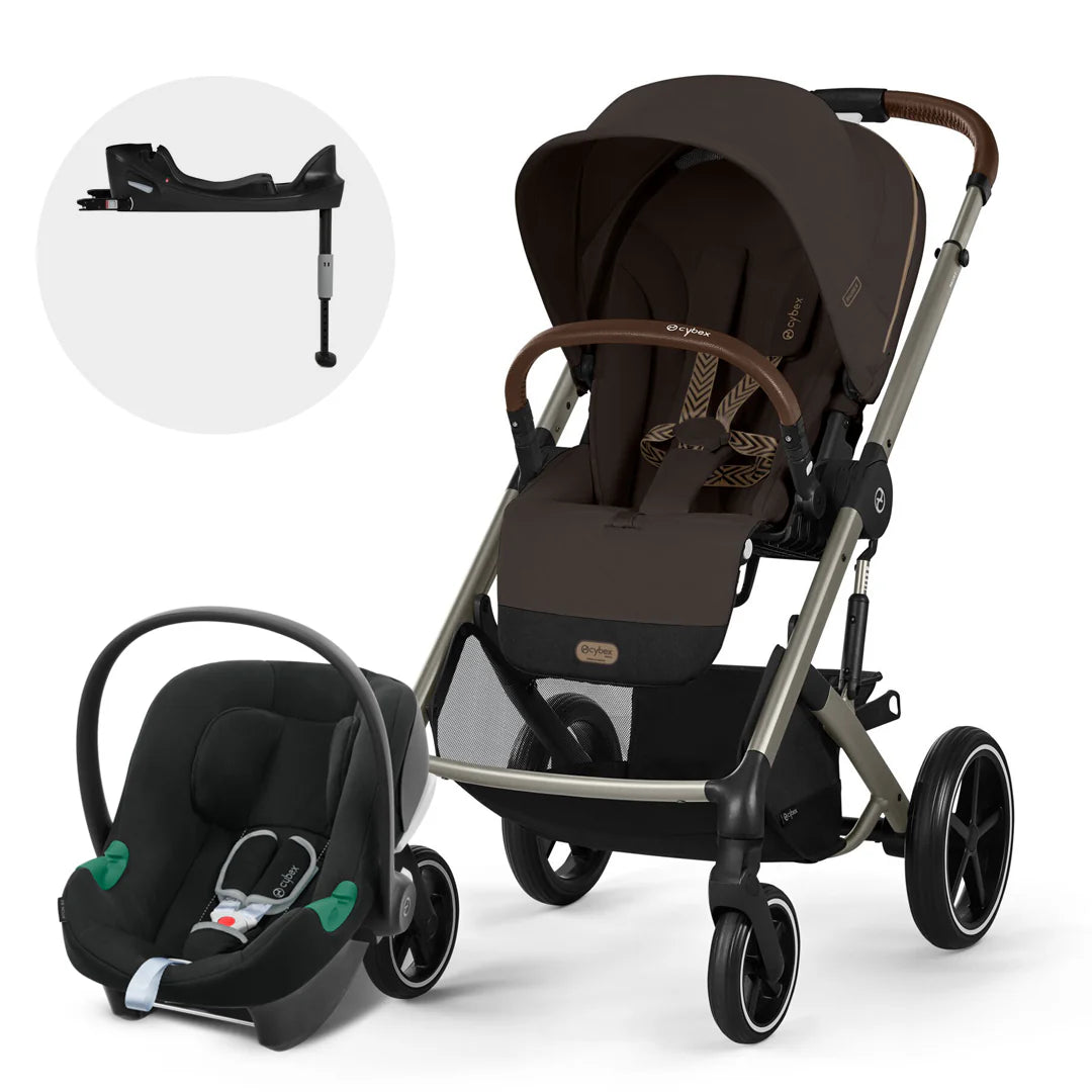 Travel System Balios S Lux 3.0 Taupe Chocolate Brown + Aton B2 + Base Cybex