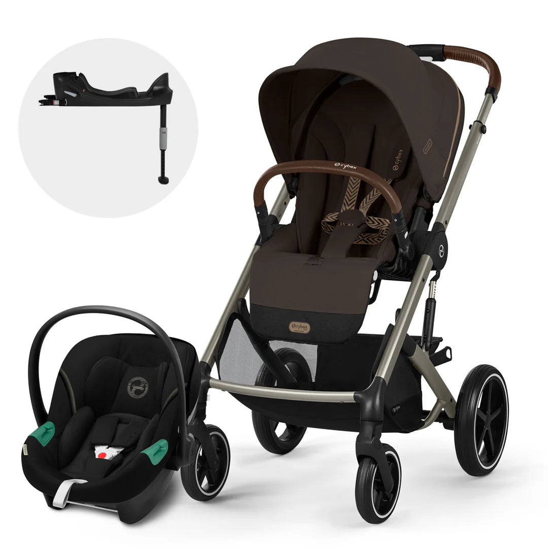 Travel System Balios S Lux 3.0 Taupe Chocolate Brown + Aton S2 + Base Cybex