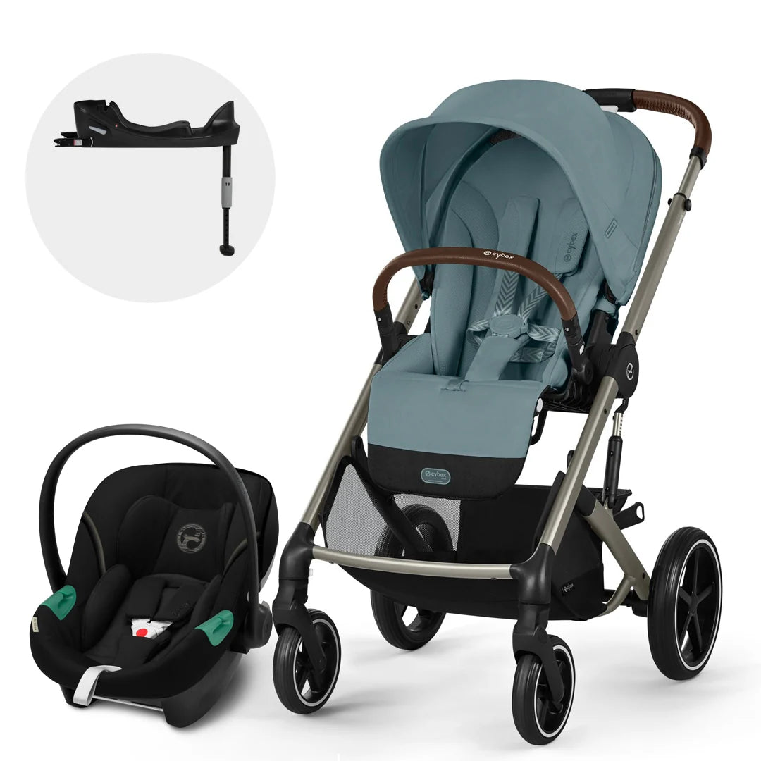 Travel System Balios S Lux 3.0 Taupe Stormy Blue + Aton S2 + Base Cybex