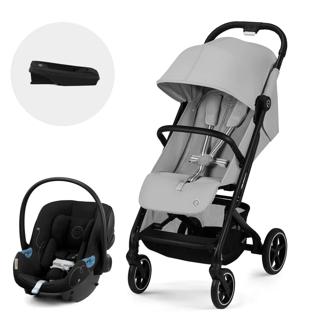 Travel System Beezy + Aton G + Base Black Fog Grey Cybex