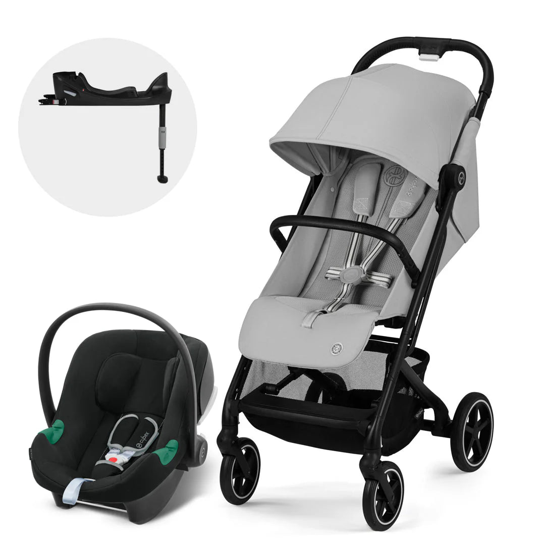 Travel System Beezy Fog Grey + Aton B2 + Base Cybex