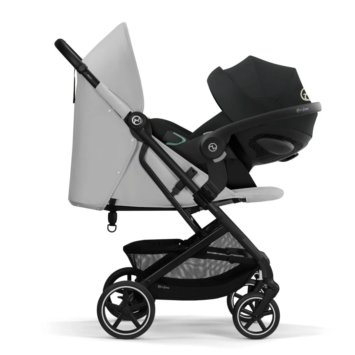 Travel System Beezy Fog Grey + Aton S2 + Base Cybex