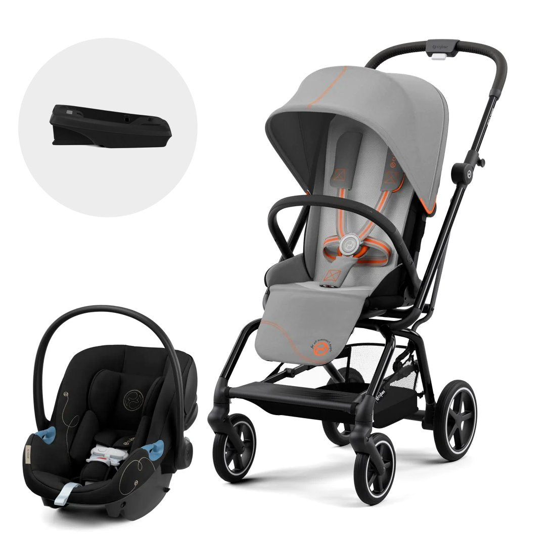Travel System Eezy S Twist Plus + Aton G + Base Black Lava Grey Cybex