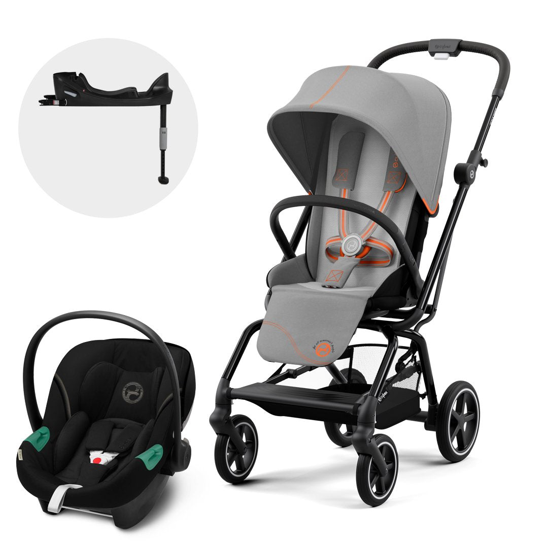 Travel System Eezy S Twist Plus Lava Grey + Aton S2 + Base Cybex