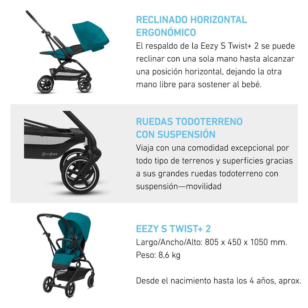 Travel System Eezy S Twist Plus Beach Blue + Aton S2 + Base Cybex