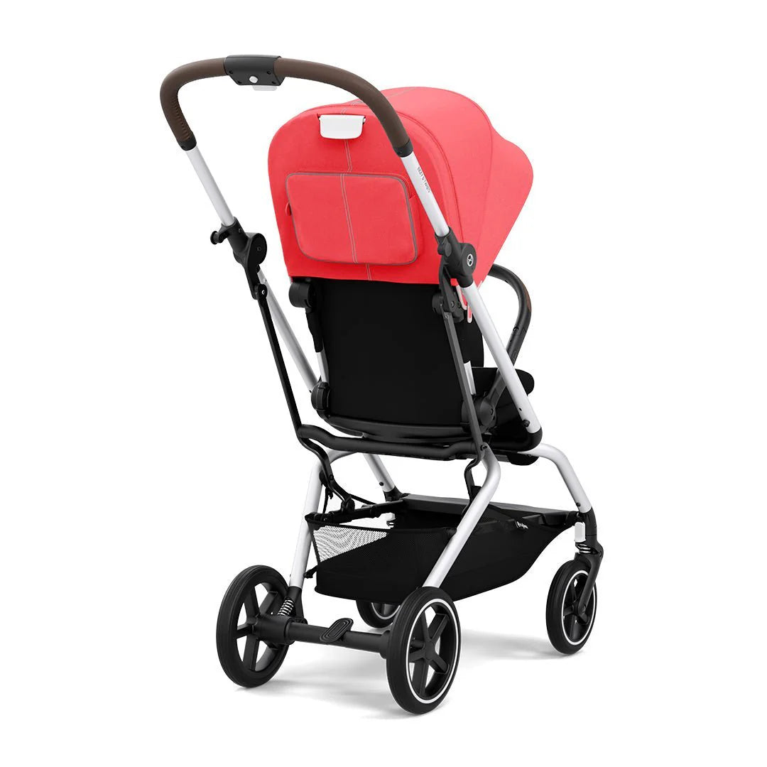 Travel System Eezy S Twist Plus Silver Hibiscus Red + Aton S2 + Base Cybex