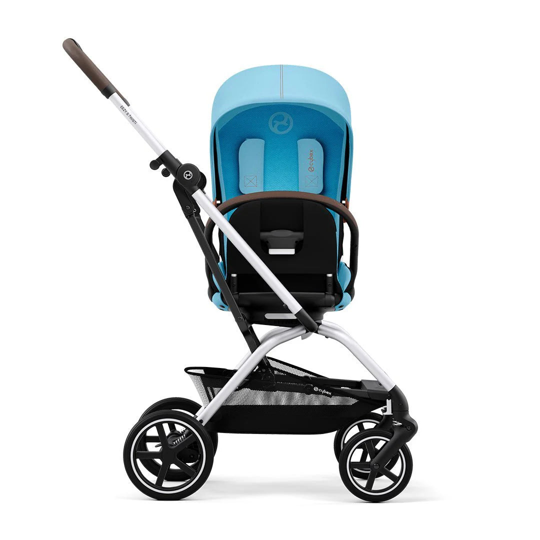 Travel System Eezy S Twist Plus Silver Beach Blue + Aton B2 + Base Cybex