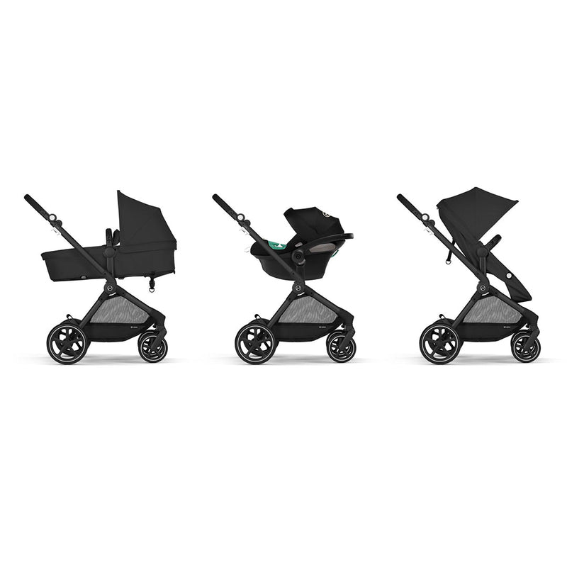 Travel System EOS BLK 2 en 1 + Aton G + Base Moon Black Cybex