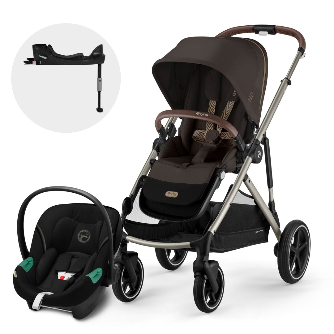 Travel System Gazelle S Chocolate Brown + Aton S2 + Base Cybex