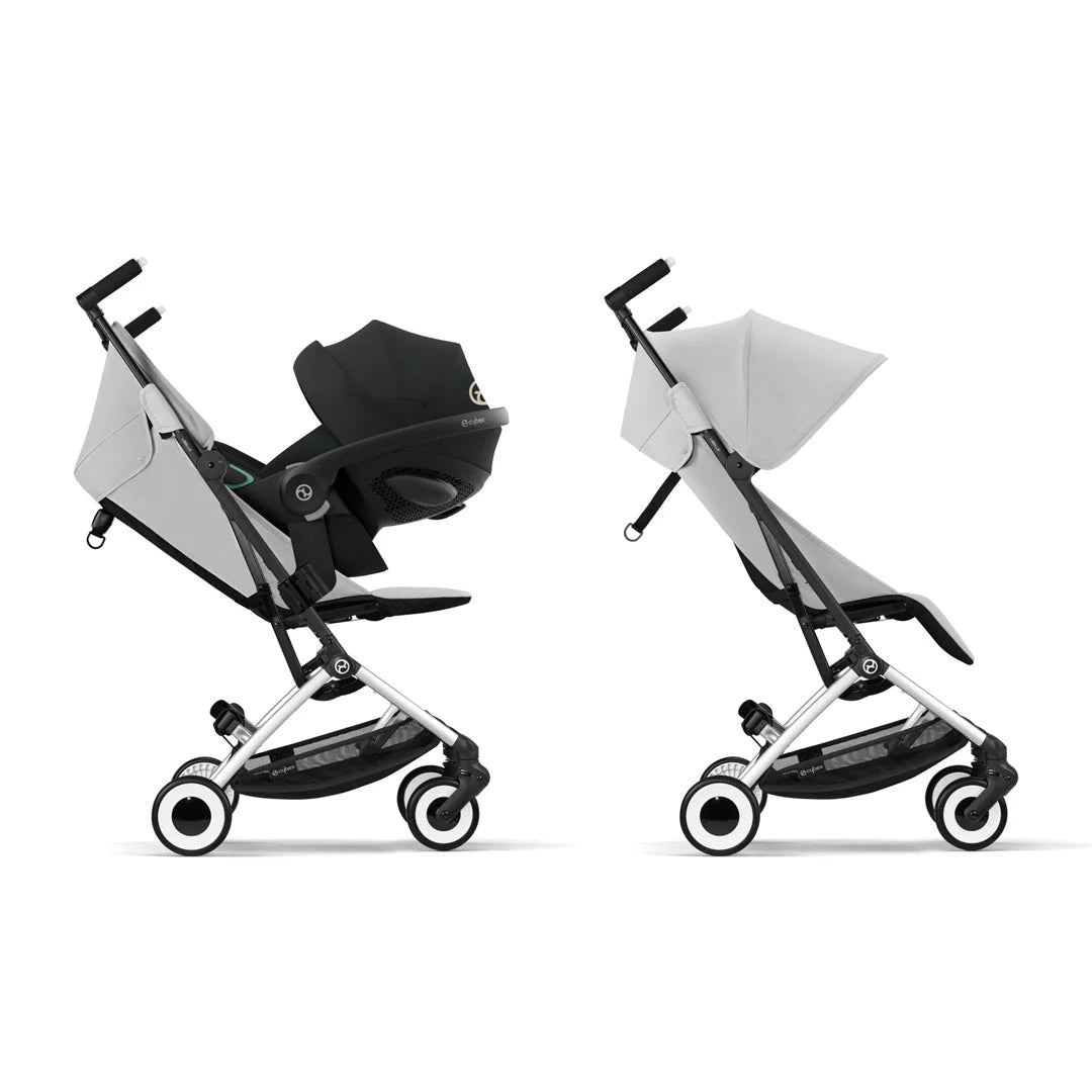 Travel System Coche Libelle + Silla Huevito Aton G + Base Silver Fog Grey Cybex
