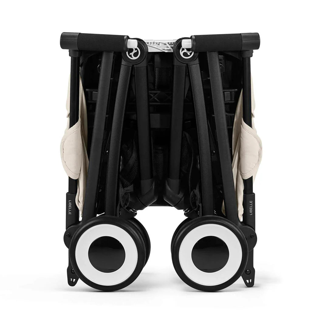 Travel System Coche Libelle + Silla Huevito Aton G + Base Black Canvas White Cybex