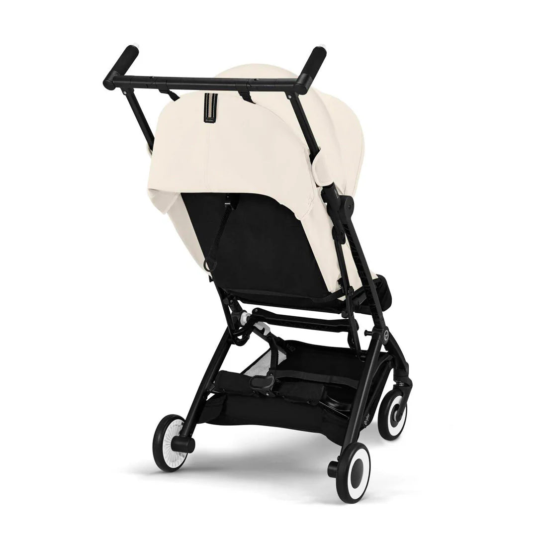 Travel System Coche Libelle + Silla Huevito Aton G + Base Black Canvas White Cybex