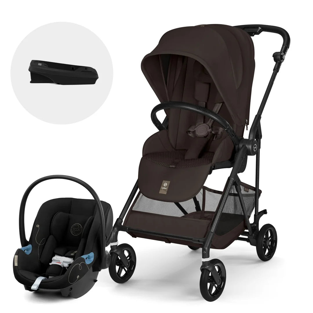 Travel System Melio Carbon + Aton G + Base Chocolate Brown Cybex
