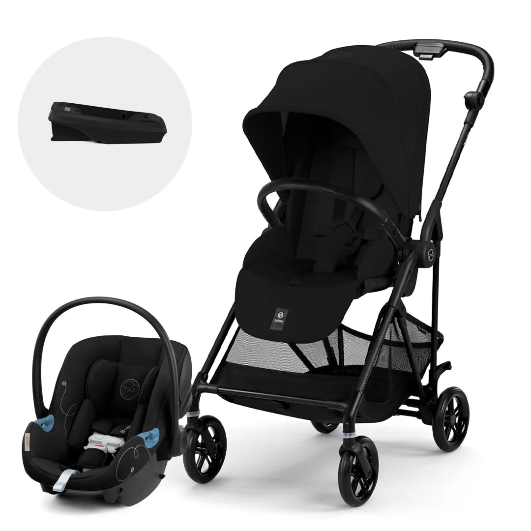 Travel System Melio Carbon + Aton G + Base Moon Black Cybex