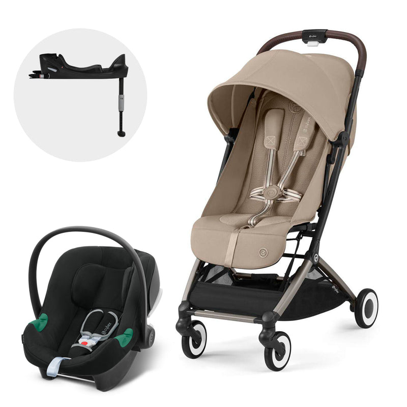 Travel System Orfeo + Aton B2 + Almond Beige Cybex