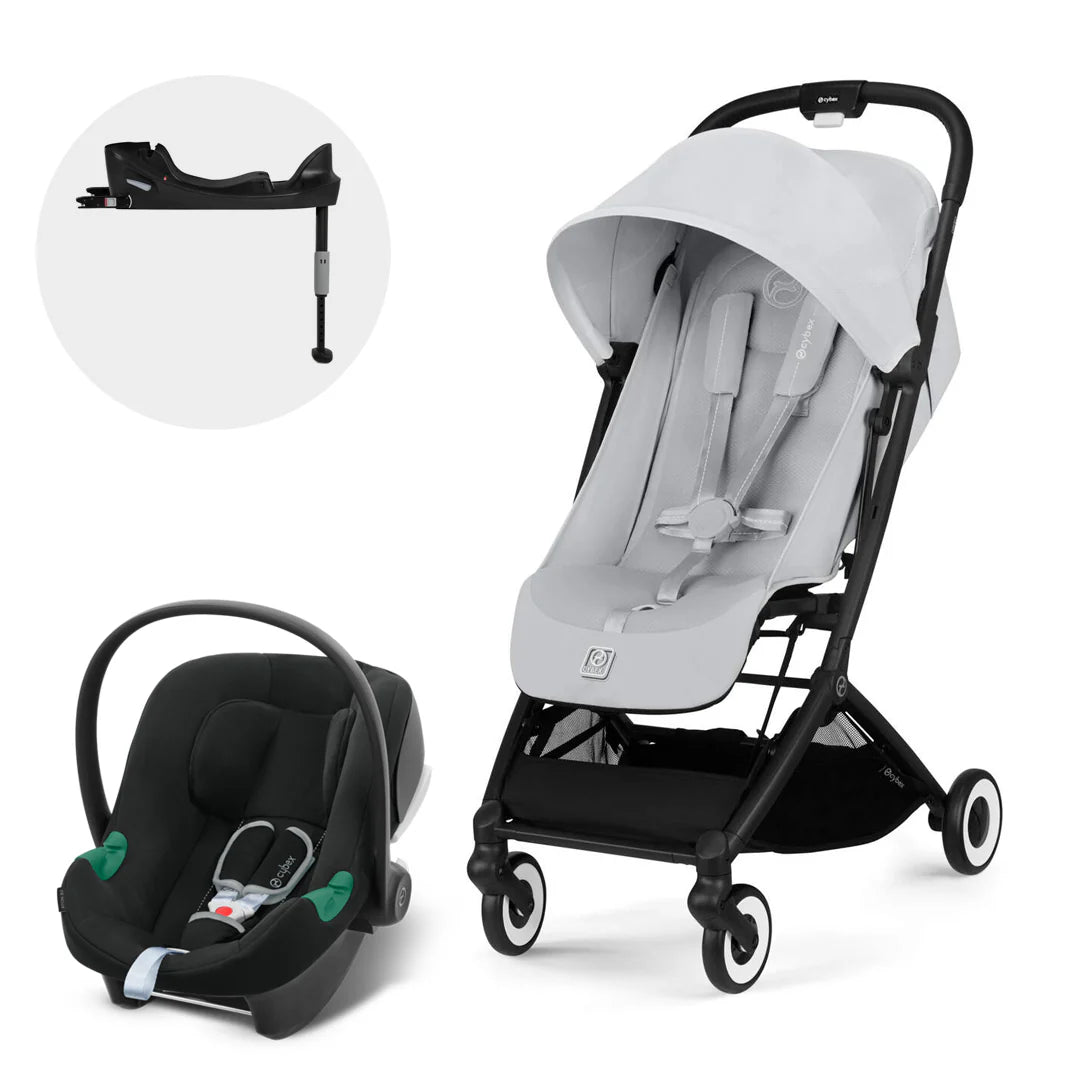 Travel System Orfeo + Aton B2 + Black Fog Grey Cybex