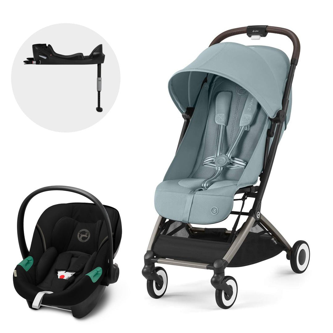 Travel System Orfeo + Aton S2 + Base Stormy Blue  Cybex