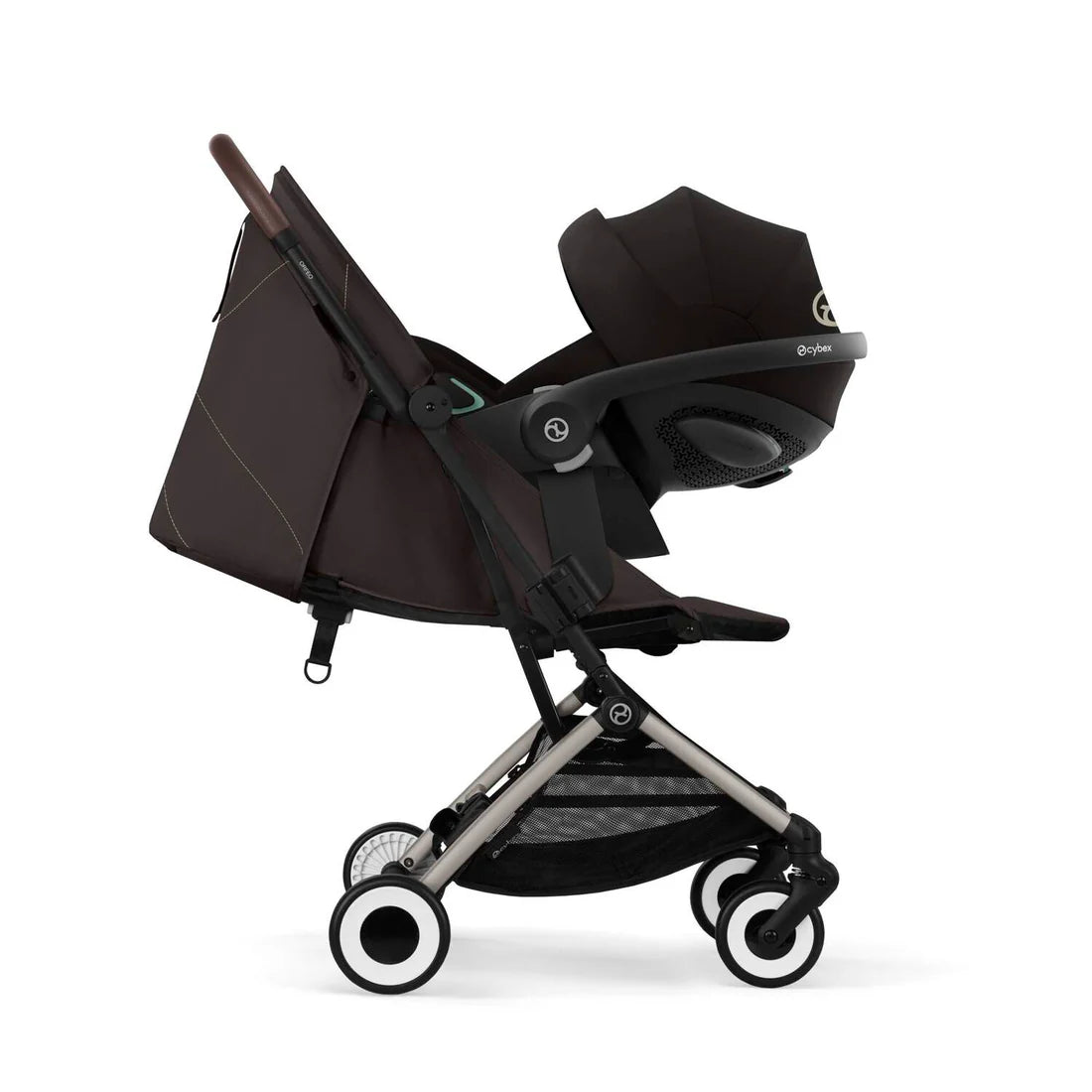 Travel System Orfeo + Aton S2 + Base Chocolate Brown Cybex
