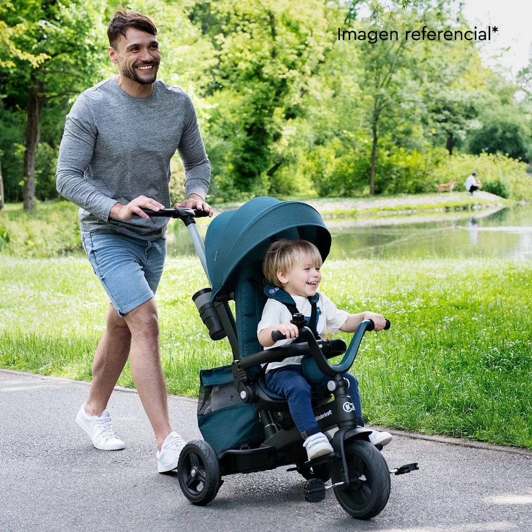 Triciclo en EASYTWIST 360° Platinum Grey KinderKraft –